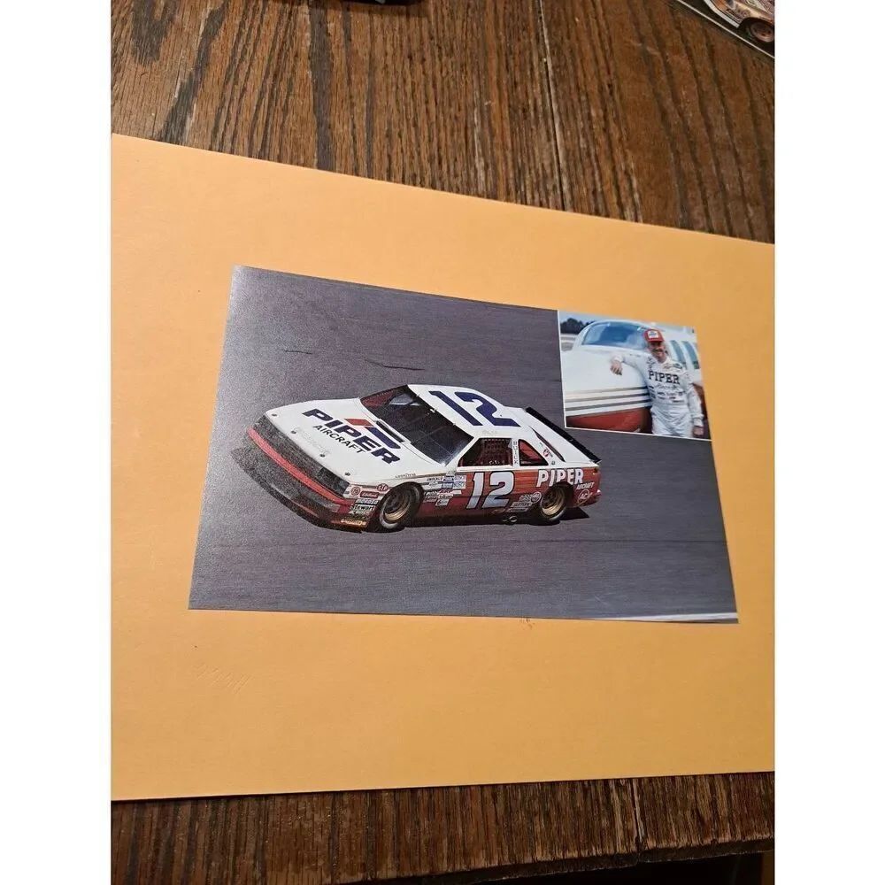 1980s Bobby Allison Fact Sheet Piper Racing Buick #12 Miller High Life NASCAR